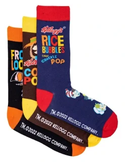 Kelloggs Men's Kellogg's Variety Cotton Crew Socks 3-Pack In Multi