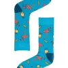 Mitch Dowd Men's Flamingo Bamboo Crew Socks In Blue