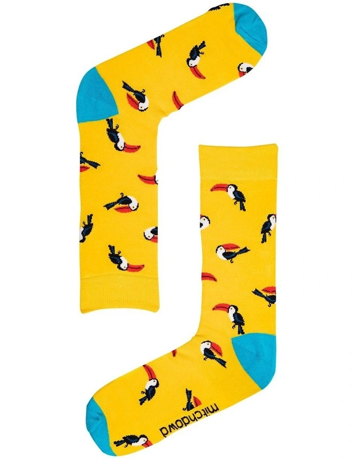 Mitch Dowd Golden Toucan Bamboo Crew Socks 3 Mitch Dowd Golden Toucan Bamboo Crew Socks
