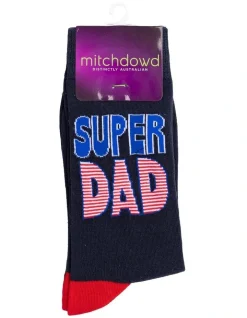 Mitch Dowd Men's Super Dad Cotton Crew Socks In Navy -Coats Sales Store 925832260 2 720x928