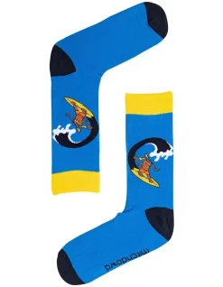 Mitch Dowd Cotton Surf Dogs Socks In Blue