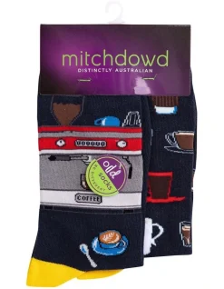 Mitch Dowd Coffee Lover Odd Socks In Navy -Coats Sales Store 925832800 2 720x928