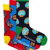 Mitch Dowd Cotton Monkey Face Mens Socks 3 Pack Gift Box In Multi -Coats Sales Store 925833700 1 720x928