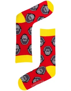 Mitch Dowd Cotton Monkey Face Mens Socks 3 Pack Gift Box In Multi -Coats Sales Store 925833700 2 720x928