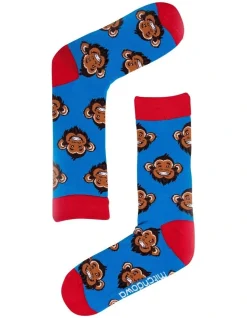 Mitch Dowd Cotton Monkey Face Mens Socks 3 Pack Gift Box In Multi -Coats Sales Store 925833700 3 720x928