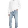 Calvin Klein Jeans Relaxed Sweatshirt In White -Coats Sales Store 926553880 1 720x928