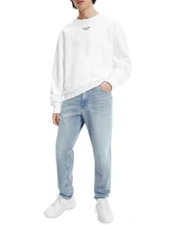 Calvin Klein Jeans Relaxed Sweatshirt In White