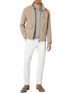 MJ Bale Connery Suede Aviator Jacket In Sand -Coats Sales Store 927880480 5 720x928