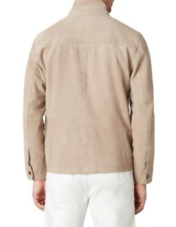 MJ Bale Connery Suede Aviator Jacket In Sand -Coats Sales Store 927880480 6 720x928