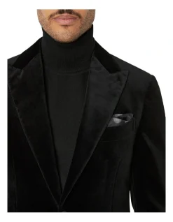 MJ Bale Matera Velvet Jacket In Black -Coats Sales Store 927883810 927862570 3 720x928