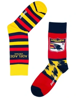 Foot-ies Adelaide Crows Heritage Socks 2 Pack