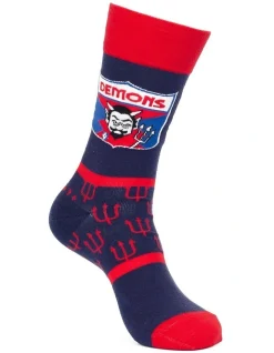 Foot-ies Melbourne Heritage Stripe 2 Pack Cotton Socks In Navy/Red -Coats Sales Store 928578340 2 720x928