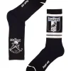 Foot-ies Collingwood Magpies Heritage Sneaker Socks 2 Pack Cotton In Black/White