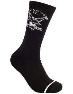 Foot-ies Collingwood Magpies Heritage Sneaker Socks 2 Pack Cotton In Black/White -Coats Sales Store 928578970 4 720x928