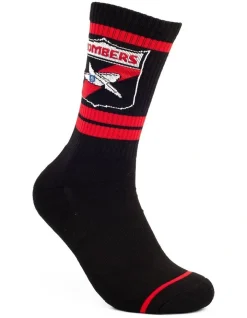 Foot-ies Essendon Bombers Heritage Sneaker Socks 2 Pack Cotton In Red/Black -Coats Sales Store 928579060 3 720x928
