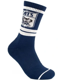 Foot-ies Geelong Cats Heritage Sneaker Socks 2 Pack Cotton In Navy/White -Coats Sales Store 928579150 3 720x928