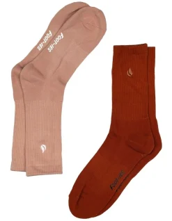Foot-ies Blaze Sneaker Socks 2 Pack In Red