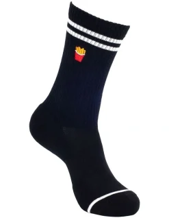 Foot-ies Fast Food Sneaker Socks 2 Pack In Black/White -Coats Sales Store 928580590 4 720x928