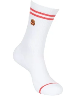 Foot-ies Fast Food Sneaker Socks 2 Pack In Black/White -Coats Sales Store 928580590 5 720x928