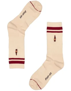 Foot-ies Carlton Draught Sneaker Socks 2 Pack In Cream/Maroon -Coats Sales Store 928581040 3 720x928