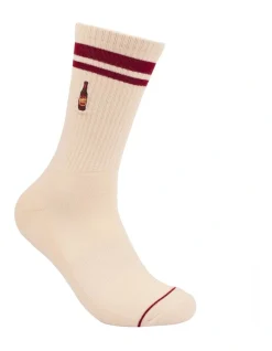 Foot-ies Carlton Draught Sneaker Socks 2 Pack In Cream/Maroon -Coats Sales Store 928581040 5 720x928