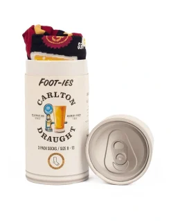 Foot-ties Carlton Draught Socks Gift Can 3 Pack In Multi -Coats Sales Store 928581130 2 720x928