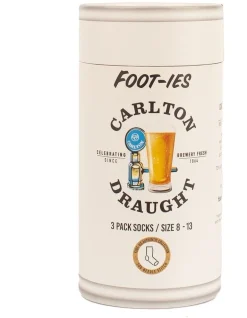 Foot-ties Carlton Draught Socks Gift Can 3 Pack In Multi -Coats Sales Store 928581130 3 720x928