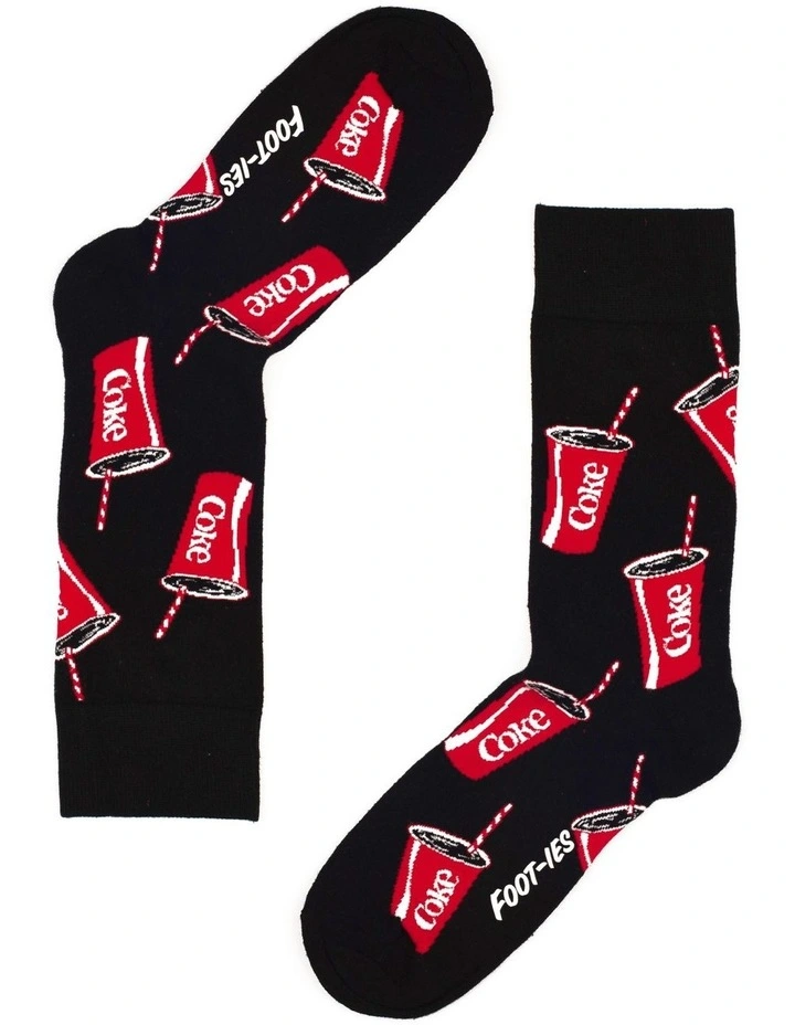 Coke Summer Socks 2 Pack In Multi 4 Coke Summer Socks 2 Pack In Multi - Image 2