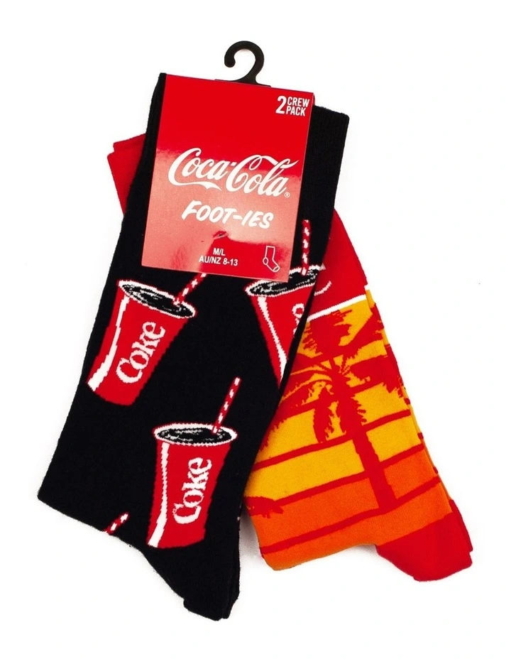 Coke Summer Socks 2 Pack In Multi 6 Coke Summer Socks 2 Pack In Multi - Image 4