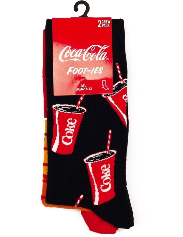 Coke Summer Socks 2 Pack In Multi 7 Coke Summer Socks 2 Pack In Multi - Image 5