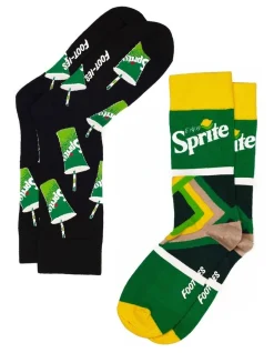 Coke Sprite Socks 2 Pack In Green