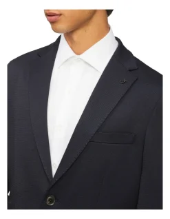 Calvin Klein Puppytooth Knit Blazer In Navy -Coats Sales Store 928885510 4 720x928