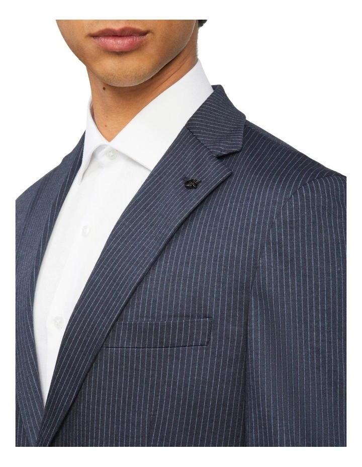 Calvin Klein Stripe Knit Blazer In Navy 6 Calvin Klein Stripe Knit Blazer In Navy - Image 4