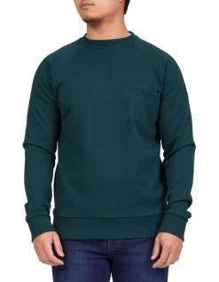 Bucks Casual Todd Crew Neck In Deep Green