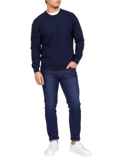 Henry Sartorial Cashmere Crew Neck Knit In Navy -Coats Sales Store 929270260 3 720x928