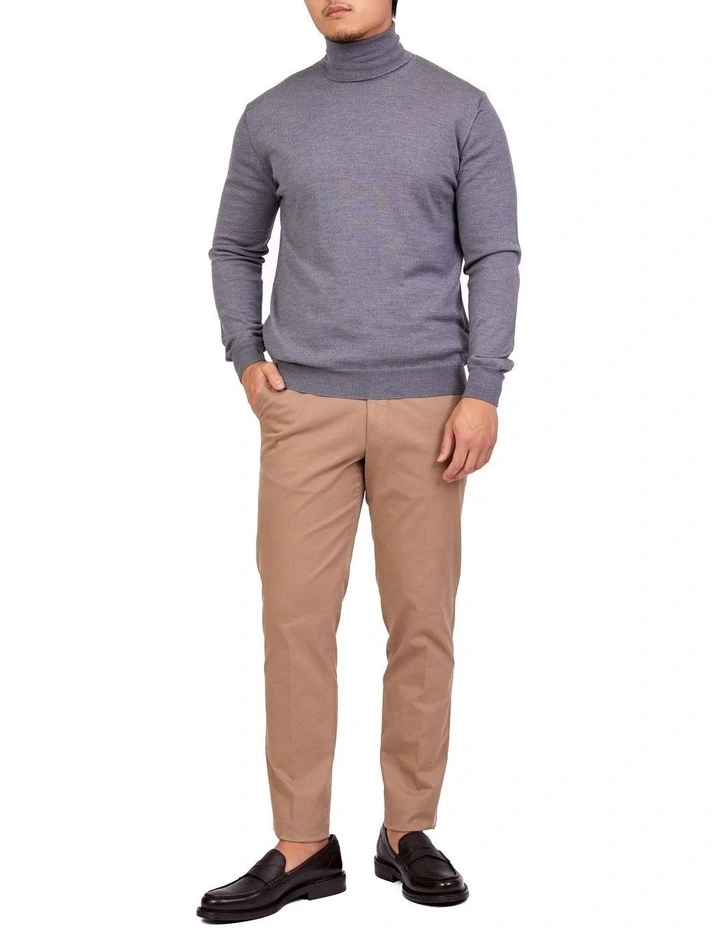 Henry Sartorial Merino Roll Neck In Grey 5 Henry Sartorial Merino Roll Neck In Grey - Image 3