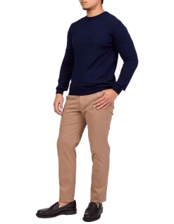 Henry Sartorial Merino Crew Neck In Navy -Coats Sales Store 929271250 3 720x928