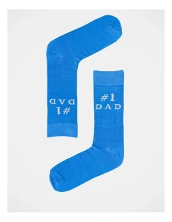 Reserve Best Dad Ever Socks 3 Pack Gift Box In Blue Multi -Coats Sales Store 929319670 3 1 720x928