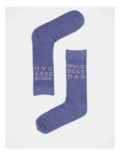 Reserve Best Dad Ever Socks 3 Pack Gift Box In Blue Multi -Coats Sales Store 929319670 4 1 720x928