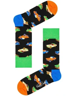 Happy Socks Car Socks In Black