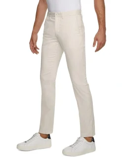 Tommy Hilfiger 1985 Bleecker Slim Flex Chino In Feather White