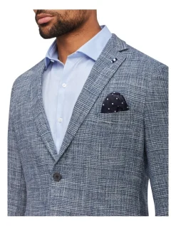 Van Heusen Slub Check Blazer In Blue -Coats Sales Store 929937970 3 720x928