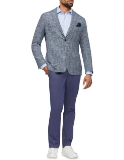 Van Heusen Slub Check Blazer In Blue -Coats Sales Store 929937970 4 720x928