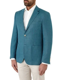 Dom Bagnato Danielle Tailored Fit Sports Jacket In Teal -Coats Sales Store 931046320 931028590 3 720x928