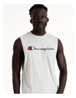 Champion Script Sport Singlet In Oxford Heather -Coats Sales Store 931074220 3 720x928