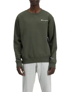 Champion Panel Crew In Serpentine Green