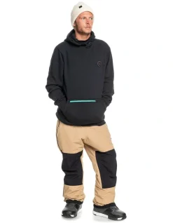 Quiksilver Big Logo Tech Technical Hoodie In True Black -Coats Sales Store 933699520 5 720x928