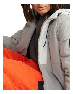 Calvin Klein Jeans Padded Hooded Harrington Jacket In Grey -Coats Sales Store 934271200 3 720x928