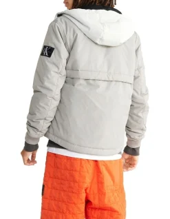 Calvin Klein Jeans Padded Hooded Harrington Jacket In Grey -Coats Sales Store 934271200 4 720x928