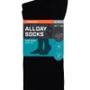 All Day Socks Fine Cotton Socks 2-Pack In Black